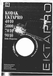 Kodak Ektapro 9010 manual. Camera Instructions.